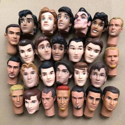 Imagem de Cabeças De Boneca Príncipe Tamanho 1/6, Branco, Marrom, Preto, Pele, Homens, Soldados, Peças De