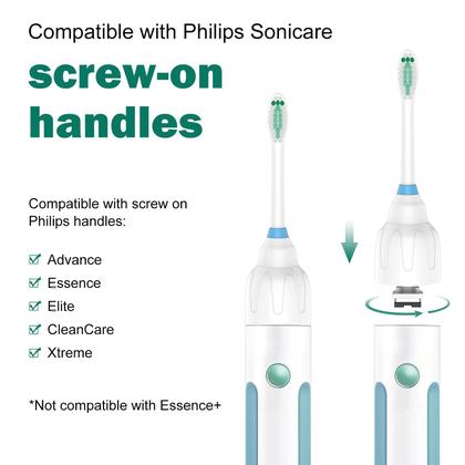 Imagem de Cabeças de escova de dentes HAPPYMOMO para Philips Sonicare E-Series, pacote com 6