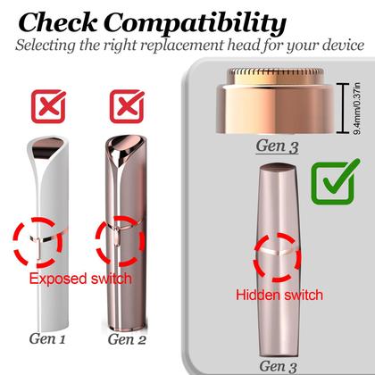 Imagem de Cabeças de reposição FRASAM Facial Rose Gold Gen 3 x6 Flawless