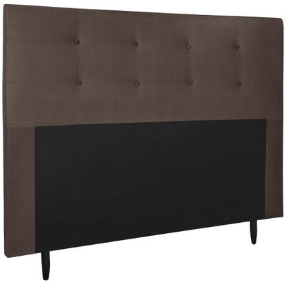 Imagem de Cabeceira 160cm Helena Tecido Suede Marrom Ísis Decor