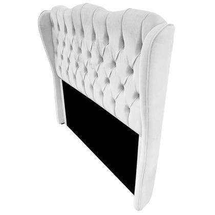 Imagem de Cabeceira 195cm para Cama Estofada King Aurora Suede Branco