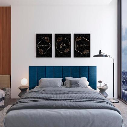 Imagem de Cabeceira Adesiva Estodada Modular Suede ul 60X20 1 Pç