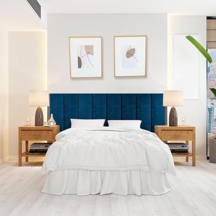 Imagem de Cabeceira Adesiva Estodada Modular Suede ul 60X20 1 Pç