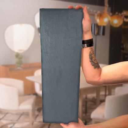 Imagem de Cabeceira Adesiva Modular Estofada Em Suede 60Cmx20Cm 1 Peça