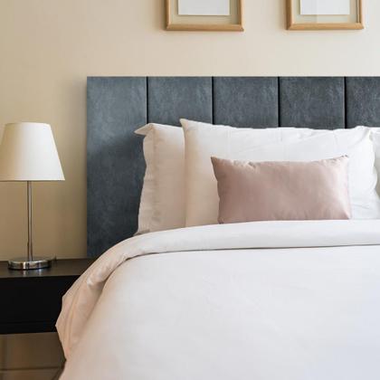 Imagem de Cabeceira Adesiva Modular Estofada Em Suede 60Cmx20Cm 1 Peça