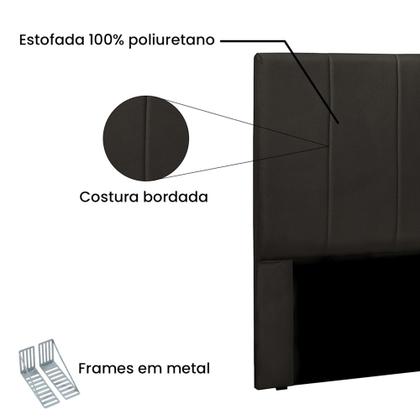 Imagem de Cabeceira Arizona Para Cama Box Solteiro 90 cm material sintético Marrom S04 - D'Rossi