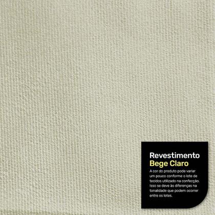 Imagem de Cabeceira Atena Para Cama Box Casal Padrão 140cm Capitonê com Frame Suede Bege Claro - Desk Design