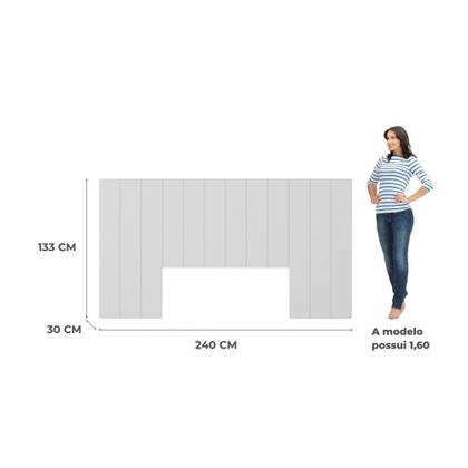 Imagem de Cabeceira Aurora Modulada Cama Box Casal/queen/king 2,40m 12 Módulos