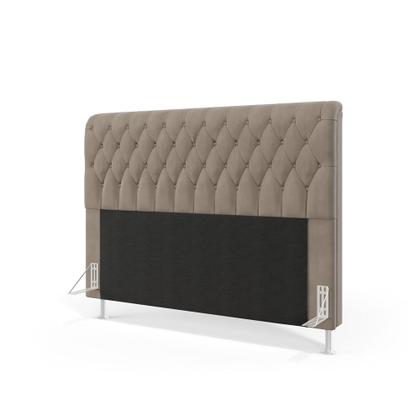 Imagem de Cabeceira Bellatrix 160 para Cama Queen Sued Capuccino Aradecor