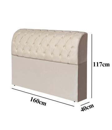 Imagem de Cabeceira Box Capitone Com Bau Organizador Queen 1.60mt 160cm Antonela Para Quarto Luxuoso