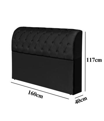 Imagem de Cabeceira Box Capitone Com Bau Organizador Queen 1.60mt 160cm Antonela Para Quarto Luxuoso