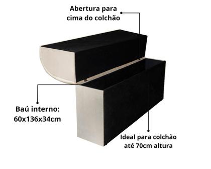 Cabeceira Box Capitone Com Bau Organizador Queen Antonella - Mini Me Artigos Imagem de Cabeceira Box Capitone Com Bau Organizador Queen Antonella