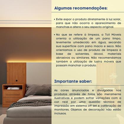 Imagem de Cabeceira Box Casal/Queen Ripado com LED e 4 Gavetas 246cm x 108cm Espresso Móveis