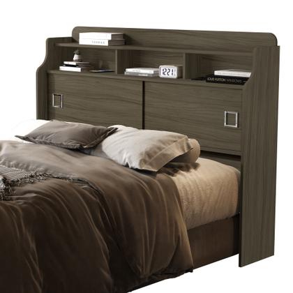Imagem de Cabeceira Box De Casal Jessica Para Colchão 1,40m Com Prateleira 2 porta design moderno e luxuoso para quarto