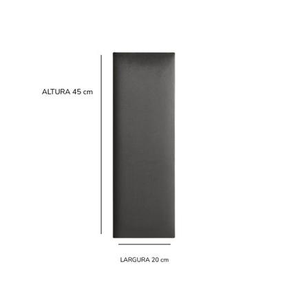 Imagem de Cabeceira Box Estofada Casal 1,60cm x 56cm Modelo Julia Cor Cinza