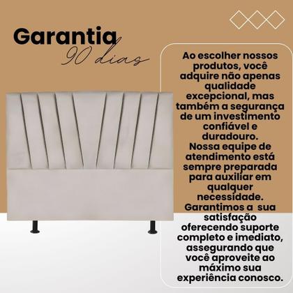 Imagem de Cabeceira Cama Box Casal 140 cm Joana em material sintético Com Frame