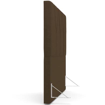 Imagem de Cabeceira Cama Box Casal 140cm Aura Suede W01 Marrom - Mpozenato
