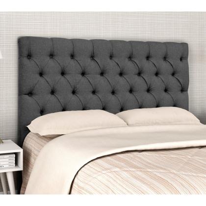Imagem de Cabeceira Cama Box Casal 140cm Cristal Linho Cinza - JS Móveis