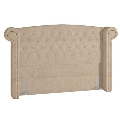 Imagem de Cabeceira Cama Box Casal 140cm Provença P02 Bouclé Bege - Mpozenato