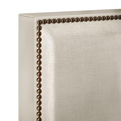 Imagem de Cabeceira Cama Box Casal Com Tachas 140 cm Vicenza L02 Facto Pérola Metalizado - Lyam Decor