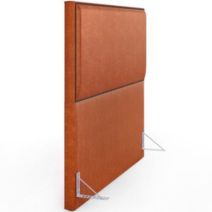 Imagem de Cabeceira Cama Box Casal Com Tachas 140 cm Vicenza L02 material sintético Camel - Lyam Decor