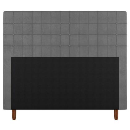 Imagem de Cabeceira Cama Box Casal King Size Parisis 195cm Suede Cinza - Abmaza
