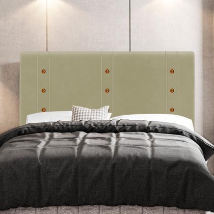 Imagem de Cabeceira Cama Box Casal King Size Roma 195cm Corano Bege - Desk Design