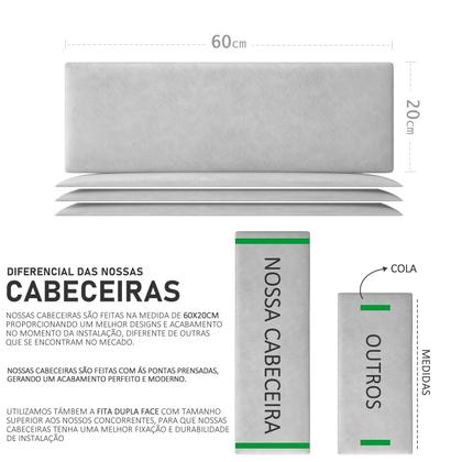 Imagem de Cabeceira Cama Box Casal Kit C/ 7un Modulos Adesivo Dubai