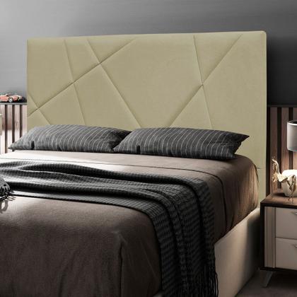 Imagem de Cabeceira Cama Box Casal Mali 140cm Corano Bege - Abmaza