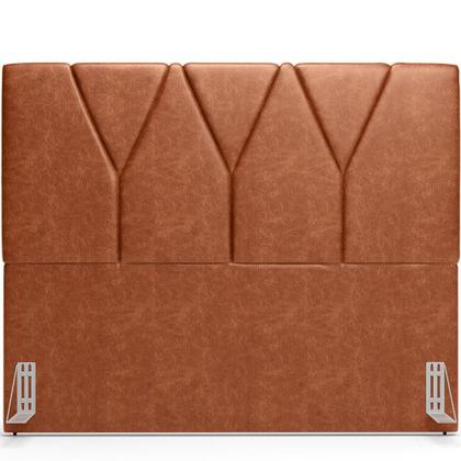 Imagem de Cabeceira Cama Box Casal Queen 160 cm Aurora W01 Tecido Sintético Camel - Lyam Decor