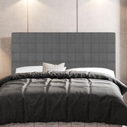 Imagem de Cabeceira Cama Box Casal Queen Size Parisis 160cm Suede Cinza - Desk Design