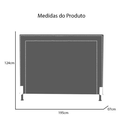 Imagem de Cabeceira Cama Box Casal Super King 195cm Viviane Veludo Quarto - Estopar