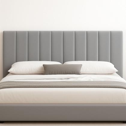 Imagem de Cabeceira Cama Box Casal Veludo Luxo Painel Kit 7 Modulos Rose