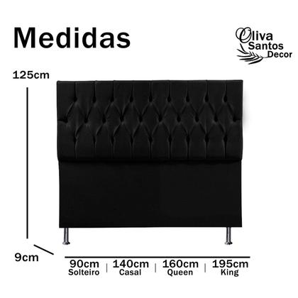 Imagem de Cabeceira Cama Box de Casal 140cm Estofada Quarto Suede material sintético