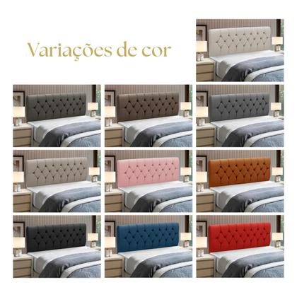 Imagem de Cabeceira Cama Box Estofada Madeira Queen Size Belinha Reta