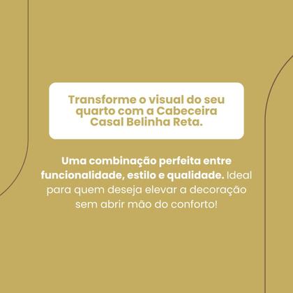 Imagem de Cabeceira Cama Box Estofada Madeira Queen Size Belinha Reta