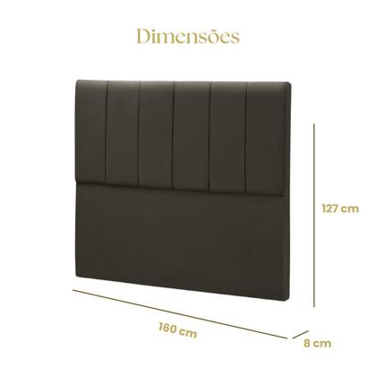 Imagem de Cabeceira Cama Box Estofada Madeira Queen Size Camila