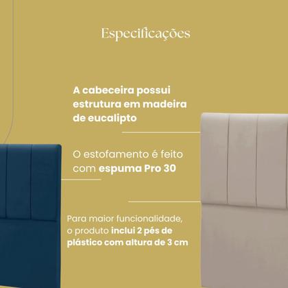 Imagem de Cabeceira Cama Box Estofada Madeira Queen Size Camila