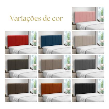 Imagem de Cabeceira Cama Box Estofada Madeira Queen Size Camila