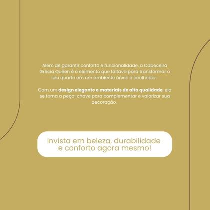 Imagem de Cabeceira Cama Box Estofada Madeira Queen Size Grécia