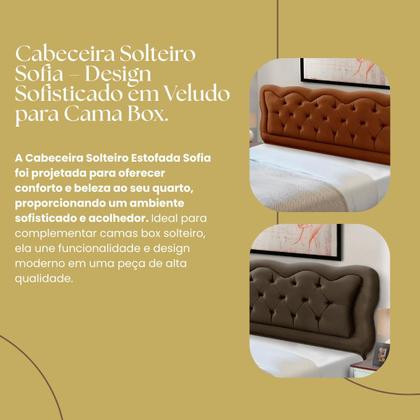 Imagem de Cabeceira Cama Box Estofada Madeira Queen Size Sofia