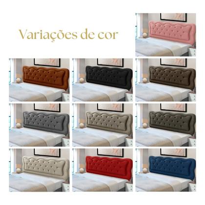 Imagem de Cabeceira Cama Box Estofada Madeira Queen Size Sofia