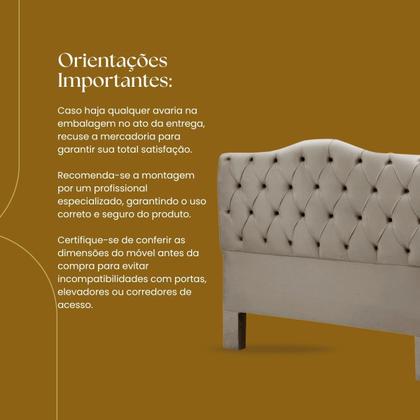 Imagem de Cabeceira Cama Box Estofada Madeira Queen Size Veneza