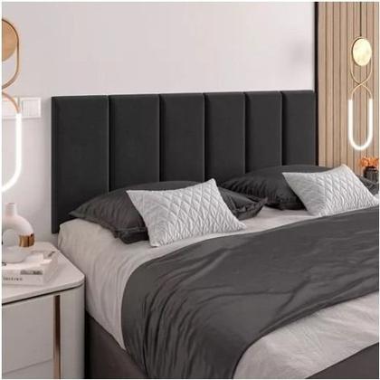 Imagem de Cabeceira Cama Box Fácil Instalação 1,60 Queen Preto
