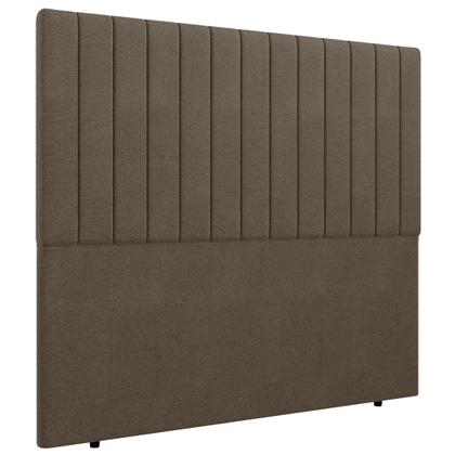Imagem de Cabeceira Cama Box King 193cm Estofada Plutus Linho Marrom Z04 - Mpozenato