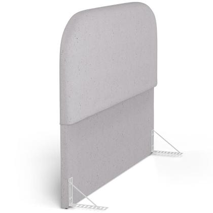 Imagem de Cabeceira Cama Box King 195cm Orgânica Lanna W01 Linho Cinza - Lyam Decor