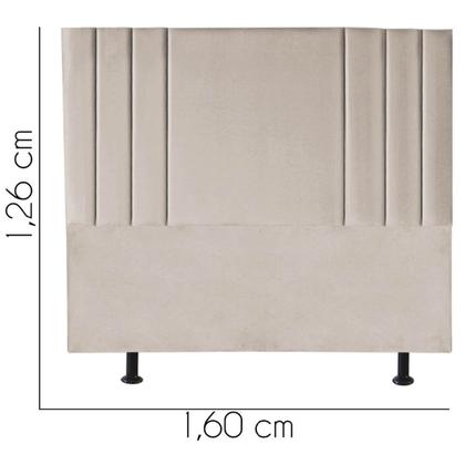 Imagem de Cabeceira Cama Box King Estofada Grécia 160 cm Suede