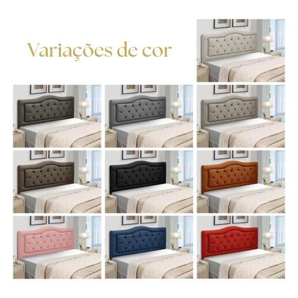 Imagem de Cabeceira Cama Box King Size Estofada Madeira Belinha