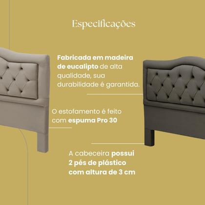 Imagem de Cabeceira Cama Box King Size Estofada Madeira Belinha