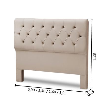 Imagem de Cabeceira Cama Box King Size Estofada Madeira Realeza